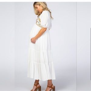 White PinkBlush maternity dress